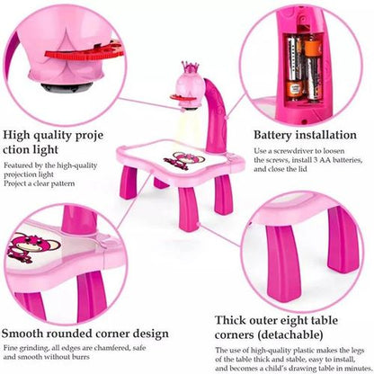 Table de dessin artistique pour enfants avec projecteur Led, tableau de peinture