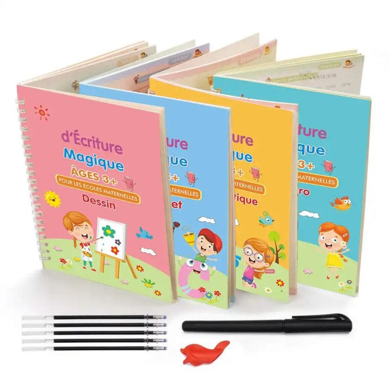 Coffret Livres Magiques pour Apprendre à Écrire en Arabe et Français + Tablette d’Écriture Électronique